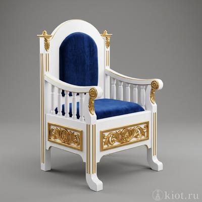 Трон резной эмаль-золочение в храм Владимирской иконы Божией Матери в Дубне